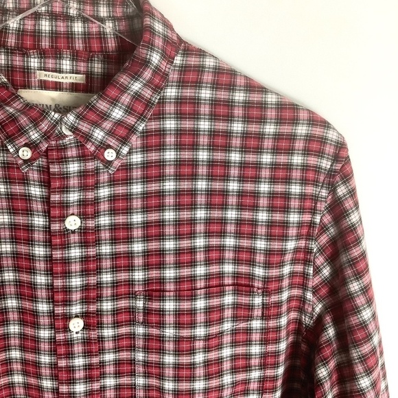 Ralph Lauren‎ Denim & Supply Men's Plaid Dress Shirt Red - Picture 3 of 10
